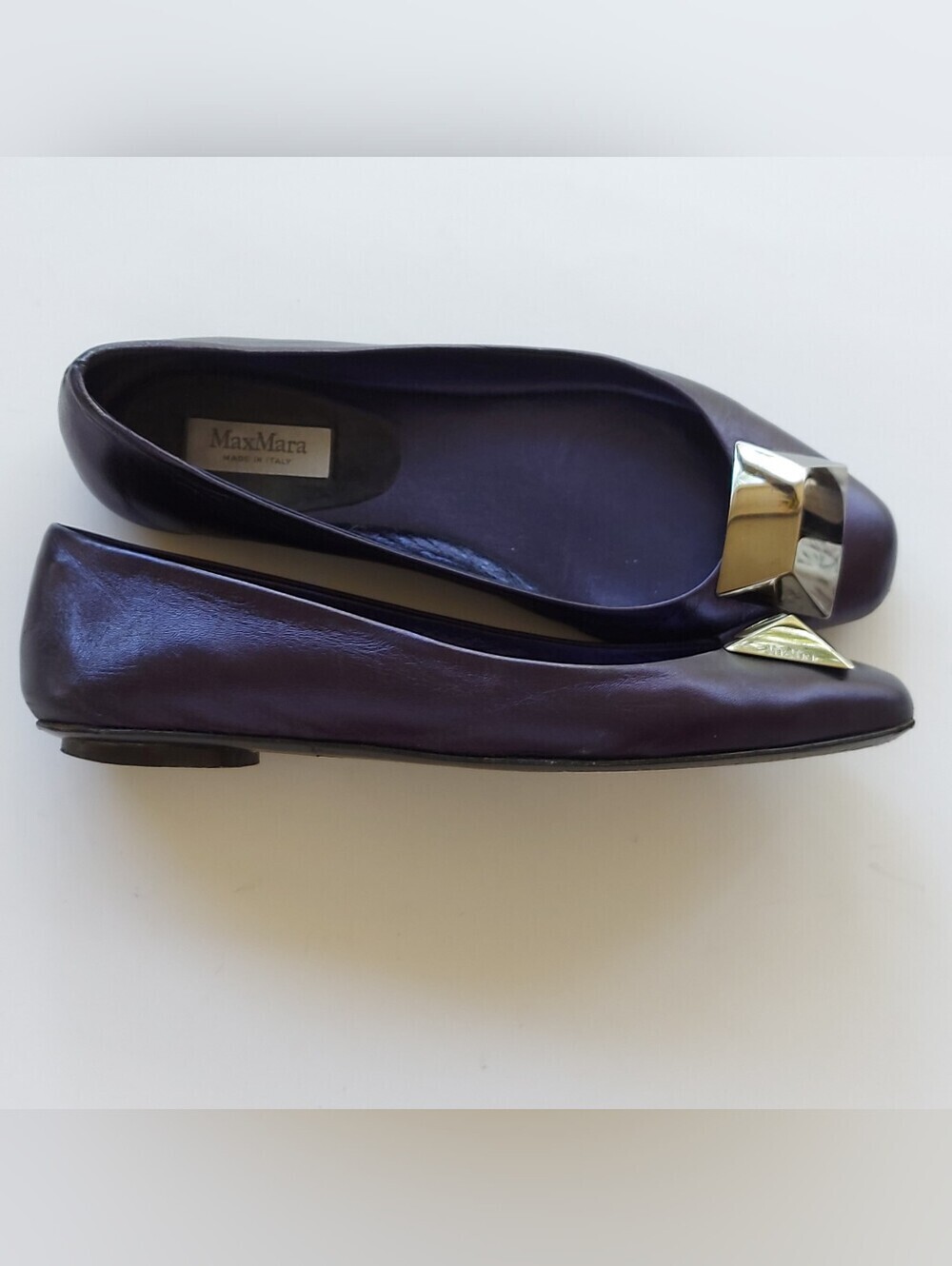 Max Mara Leather Ballet Flats. Made in Italy. Size EU 35. - Picture 13 of 16